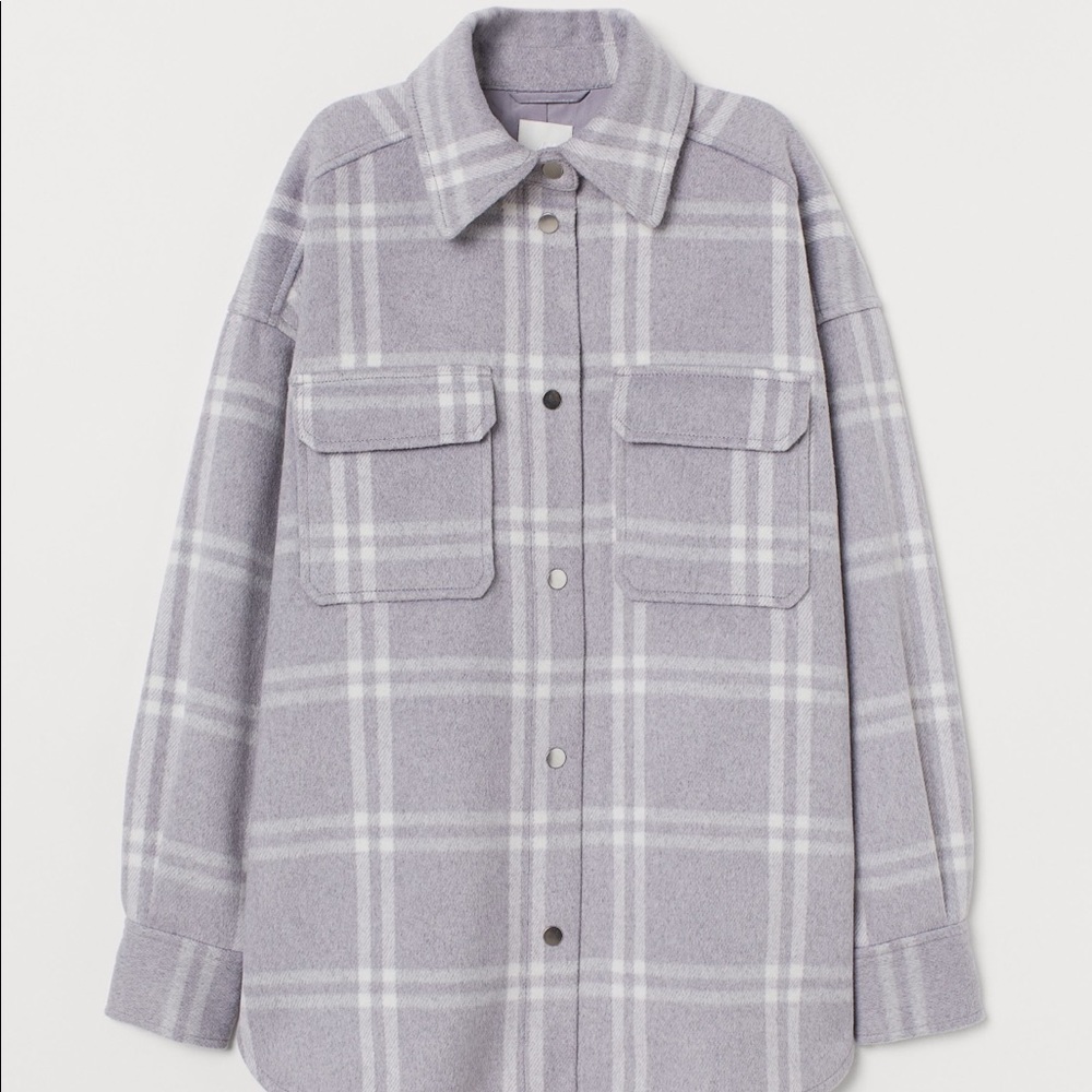 H&M plaid shacket